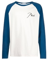 Rhude Logo Print Raglan Long Sleeve T Shirt