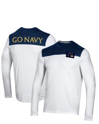 Under Armour White Navy Mid 175 Years Special Game Training Long Sleeve T Shirt