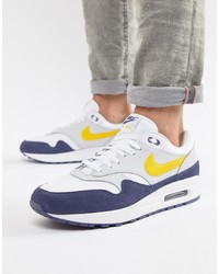 Nike Air Max 1 Trainers In White Ah8145 105