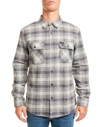 Brixton Bowery Plaid Button Up Flannel Shirt