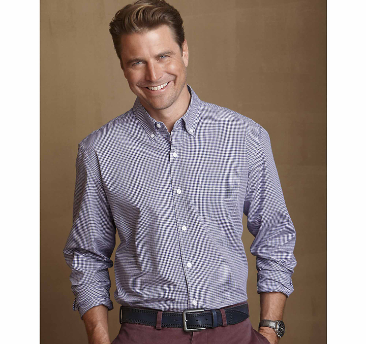 Johnston & Murphy Slim Fit Washed Plaid Shirt, $69 | Johnston & Murphy ...