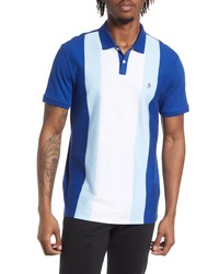 Original Penguin Bowling Stripe Polo In Cerulean At Nordstrom