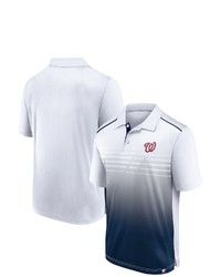 FANATICS Branded White Washington Nationals Line Up Team Fade Polo