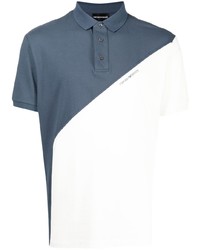 Emporio Armani Colour Block Print Polo Shirt