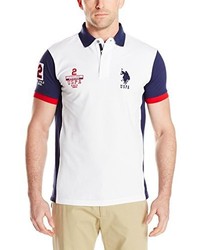 U.S. Polo Assn. Color Block Slim Fit Pique Polo Shirt