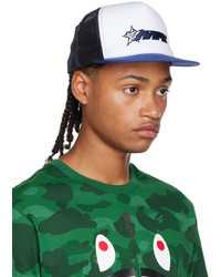 AAPE BY A BATHING APE Blue Embroidered Cap
