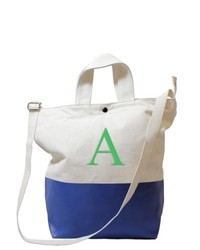 Cathy's Concepts Monogrammed Light Navy Latex Dipped Canvas Tote Bag