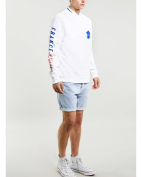 Topman White French Map Sweater