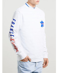 Topman White French Map Sweater