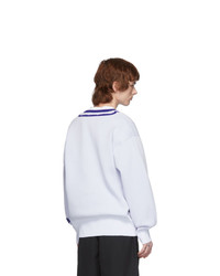 Xander Zhou White And Navy 2020 Sweater