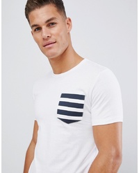 French Connection 5 Stripe Gradient T Shirt With Pocket