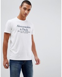 Abercrombie & Fitch Address T Shirt In White