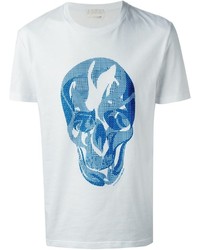 Alexander McQueen Houndstooth Skull Print T Shirt