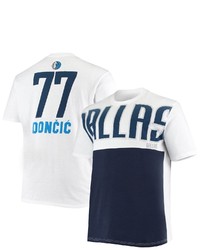 FANATICS Branded Luka Doncic White Dallas Mavericks Big Tall Yoke T Shirt