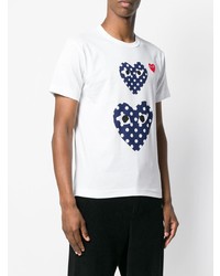 Comme Des Garcons Play Comme Des Garons Play Polka Dot Heart Print T Shirt