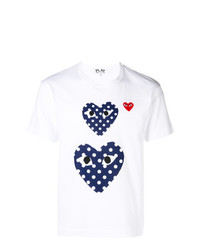 Comme Des Garcons Play Comme Des Garons Play Polka Dot Heart Print T Shirt