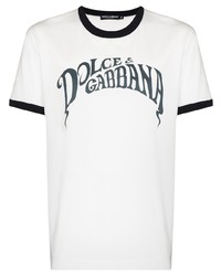 Dolce & Gabbana Contrast Trim Logo T Shirt