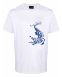 Billionaire Crocodile Print Short Sleeve T Shirt