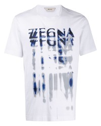 Z Zegna Distressed Logo T Shirt