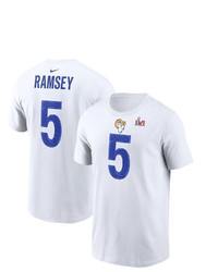Nike Jalen Ramsey White Los Angeles Rams Super Bowl Lvi Bound Name Number T Shirt At Nordstrom