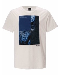 BOSS Leaf Print Cotton T Shirt