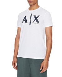 Armani Exchange Logo Graphic Tee In Solid White At Nordstrom