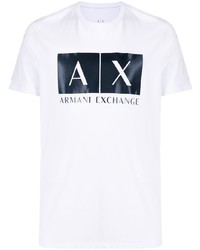 Armani Exchange Logo Print Cotton T Shirt