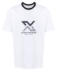 Armani Exchange Logo Print Cotton T Shirt