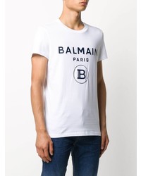 Balmain Logo Print T Shirt