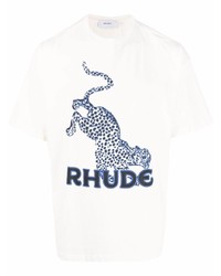 Rhude Logo Print T Shirt