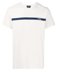 A.P.C. Logo Striped T Shirt