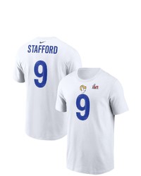 Nike Matthew Stafford White Los Angeles Rams Super Bowl Lvi Player Name Number T Shirt At Nordstrom
