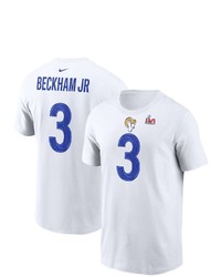 Nike Odell Beckham Jr White Los Angeles Rams Super Bowl Lvi Name Number T Shirt At Nordstrom