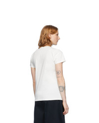 MAISON KITSUNE Off White Parisienne T Shirt