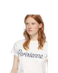 MAISON KITSUNE Off White Parisienne T Shirt