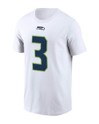 Nike Russell Wilson White Seattle Seahawks Name Number T Shirt