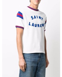 Saint Laurent Vintage Effect Logo T Shirt