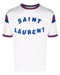 Saint Laurent Vintage Effect Logo T Shirt