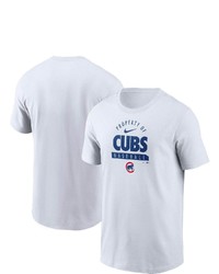 Nike White Chicago Cubs Primetime Property Of Practice T Shirt