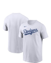 Nike White Los Angeles Dodgers Team Wordmark T Shirt