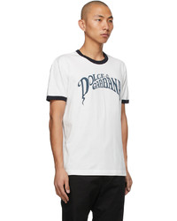 Dolce & Gabbana White Navy T Shirt