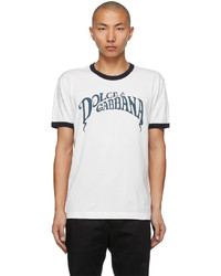 Dolce & Gabbana White Navy T Shirt