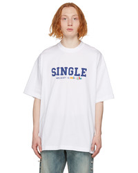 Vetements White Single And Ready To Mingle T Shirt