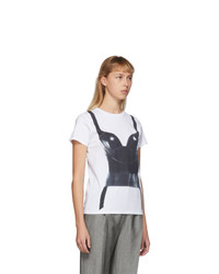 Alexander McQueen White Trompe Loeil Corset T Shirt