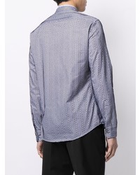 Emporio Armani Band Collar Cotton Shirt