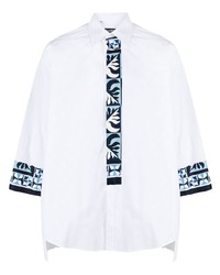 Dolce & Gabbana Leaf Pattern Trim Shirt