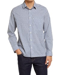 Ted Baker London Ruskin Long Sleeve Button Up Cotton Shirt In Blue At Nordstrom