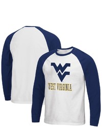 Colosseum White West Virginia Mountaineers Mystery Raglan Long Sleeve T Shirt At Nordstrom