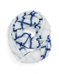 Leith Print Infinity Scarf Navy One Size One Size