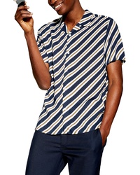 Topman Diagonal Stripe Shirt